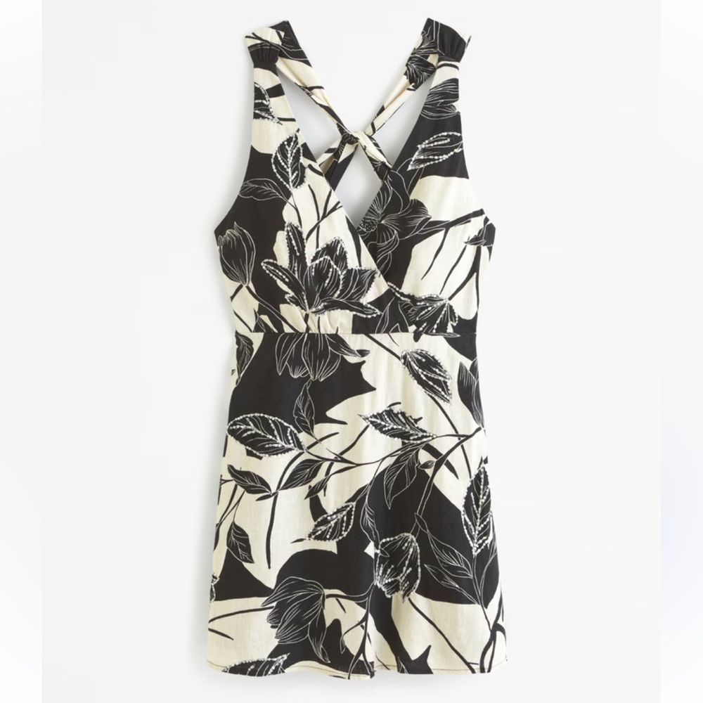 A&F Linen Blend Mini Dress XXS